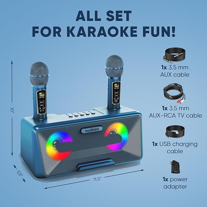 MASINGO Karaoke Machine for Adults and Kids - Image 9