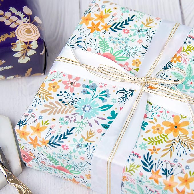 WRAPAHOLIC 30 Inch Jumbo Floral Wrapping Paper - Image 5
