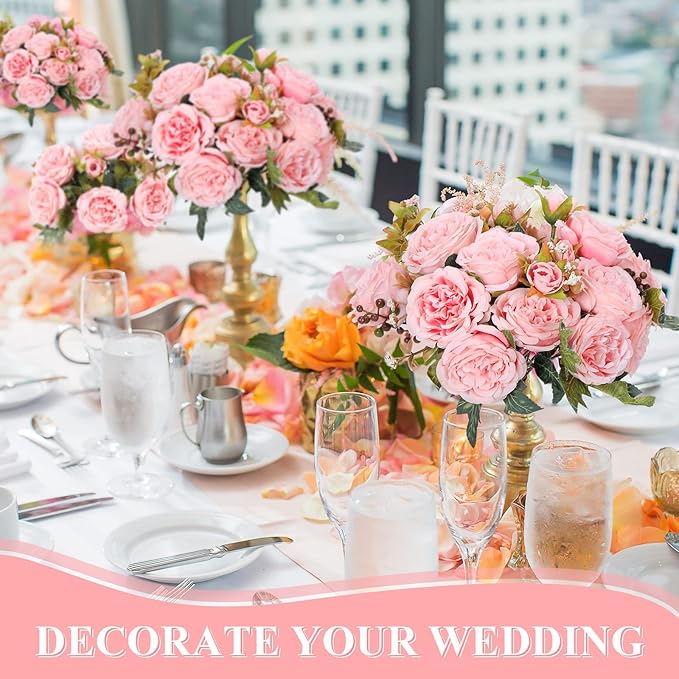 8 Bundles Artificial Peonies Flowers Boho Faux Flowers Arrangements Artificial - Image 6