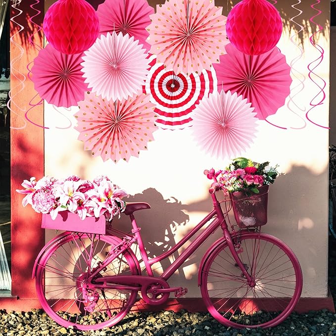 Hot-Pink Rose Red Party-Decorations - Image 6
