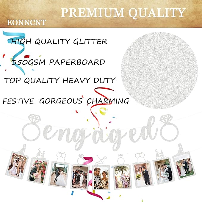 Pre-Strung Engaged Photo Banner - Image 7