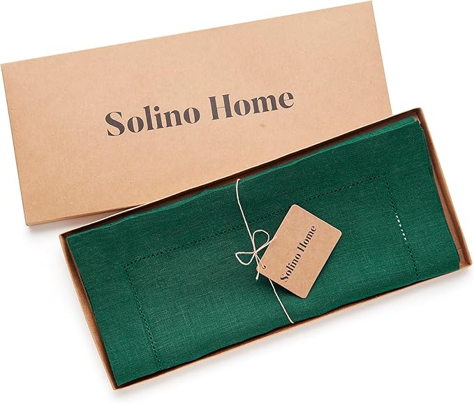 Solino Home Linen Rainforest Green Table Runner 132 Inches Long - Image 6