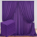 40 ft x 10 ft Wrinkle Free Purple Backdrop Curtain by Outpain