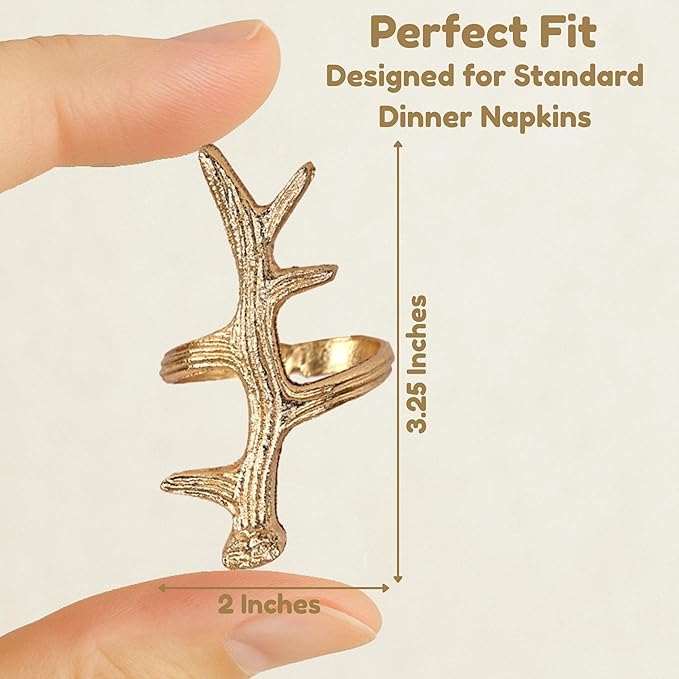 Lightweight Metal Napkin Rings Set of 12 - Image 4