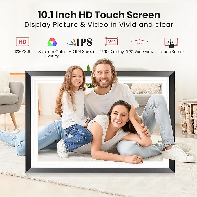 RCA 10.1” WiFi Digital Picture Frame, Electronic Photo Frames 32GB Storage - Image 6