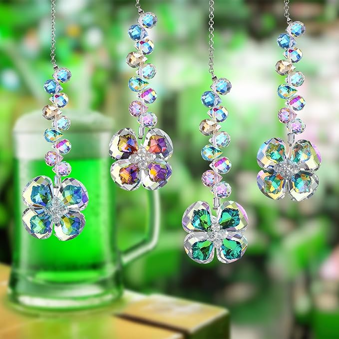 HDCRYSTALGIFTS 4pcs Four Leaf Clover Sun Catchers - Image 9