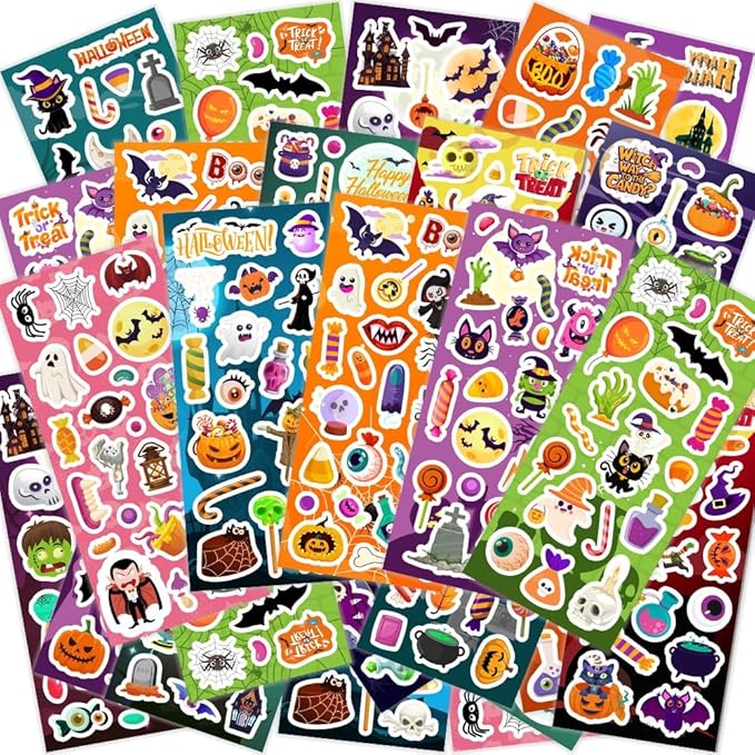 36 Sheets Halloween Stickers, Halloween Stickers by SWARKOL