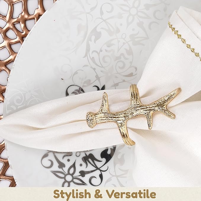 Lightweight Metal Napkin Rings Set of 12 - Image 6