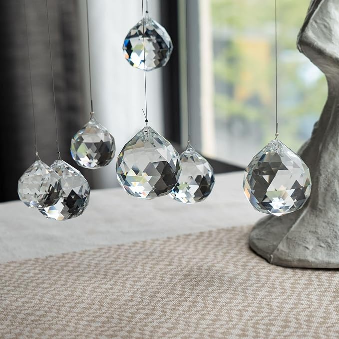 Crystalsuncatcher 20mm/0.78inch Clear Glass Crystal Ball Prism Feng Shui Lamp - Image 8