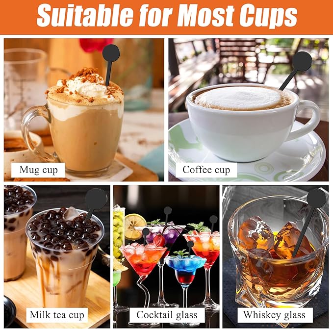 240Pcs Drink Stirrers Cocktail, 7 Inches Disposible Plastic Swizzle Sticks - Image 5