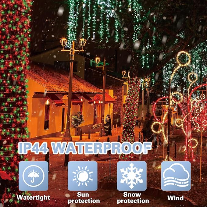 LAMPHOME 33ft Christmas Decorative Mini Lights, 100 LED Transparent Wire Fairy - Image 5