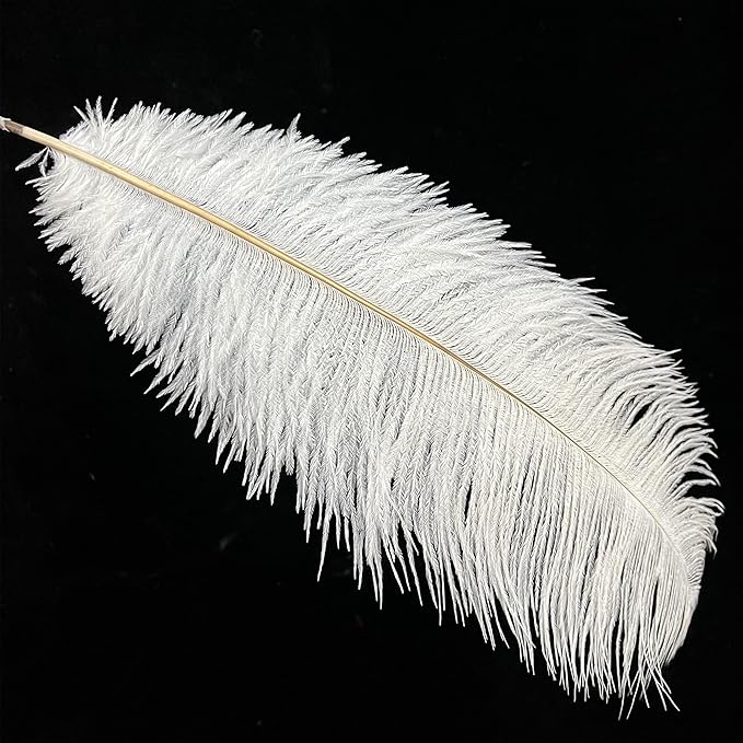 Happy Feather 16-18 inch White Ostrich Feathers Craft - Image 4