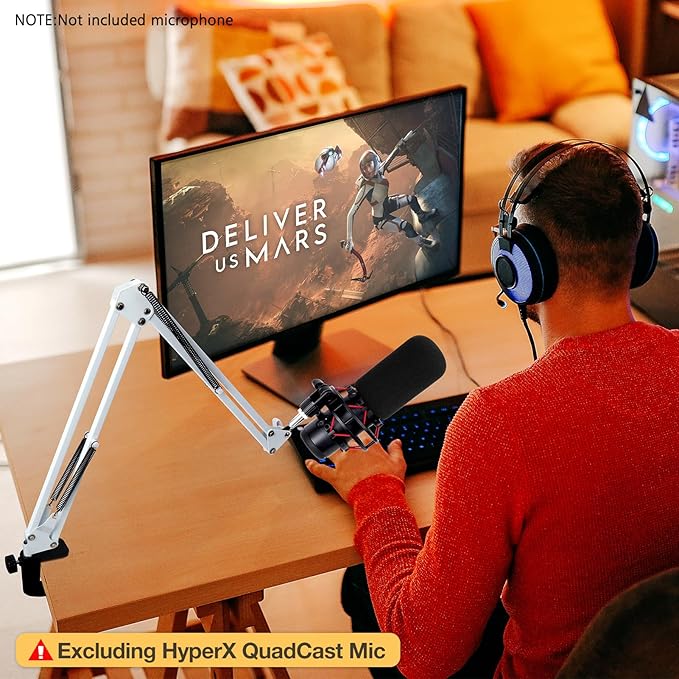 For HyperX QuadCast S White Boom Arm - Image 7