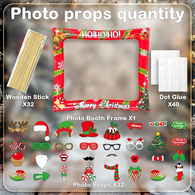 Christmas Photo Booth Props Inflatable Frame - Image 5