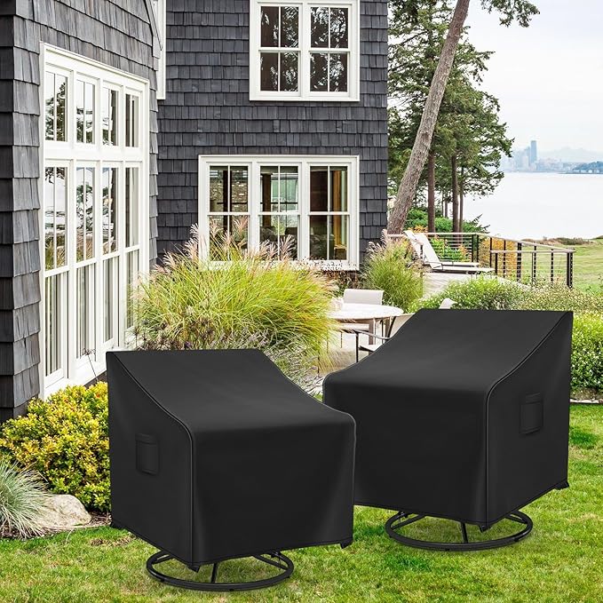 Outdoor Swivel Chair Covers Waterproof, Outdoor Rocking Chair Covers 2 Pack - Image 7
