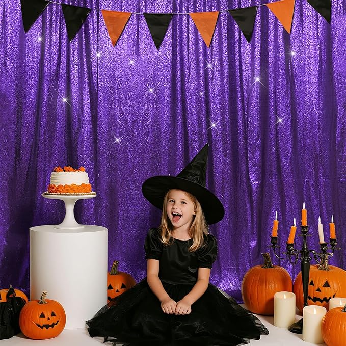 SquarePie Sequin Backdrop Less Transparent Background Sparkly Curtain by SquarePie