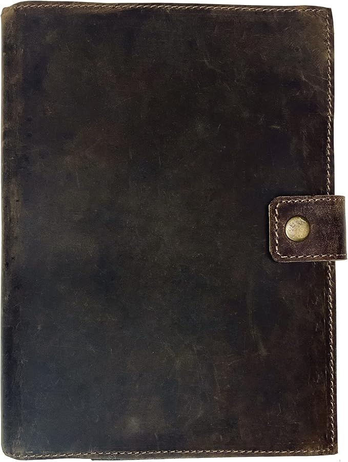 Refillable Leather Journal | Premium Lined A5 Notebook Cover | 200 Ruled by Modest+Goods
