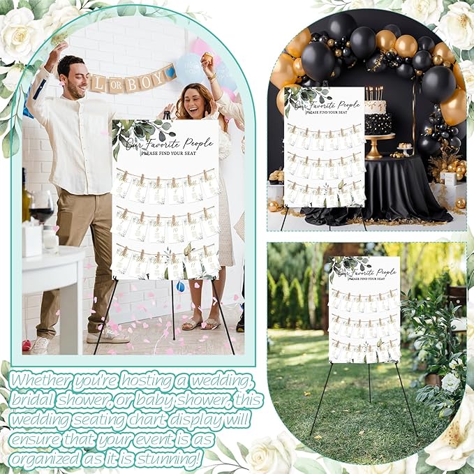 Pinkunn Greenery Wedding Seating Chart - Image 7