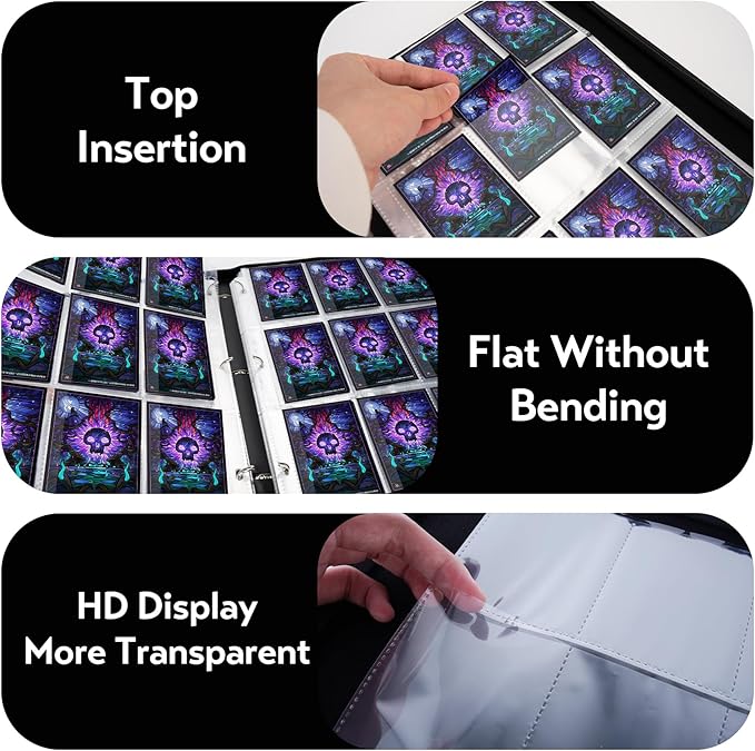 9 Pocket Card Binder for MTG/YGO/PTCG/Game Cards, Holds 900 Cards, Premium Card - Image 6