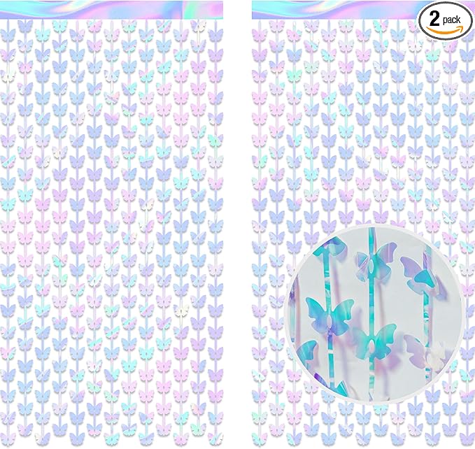 Iridescent Butterfly Fringe Party Backdrop by GREATRIL