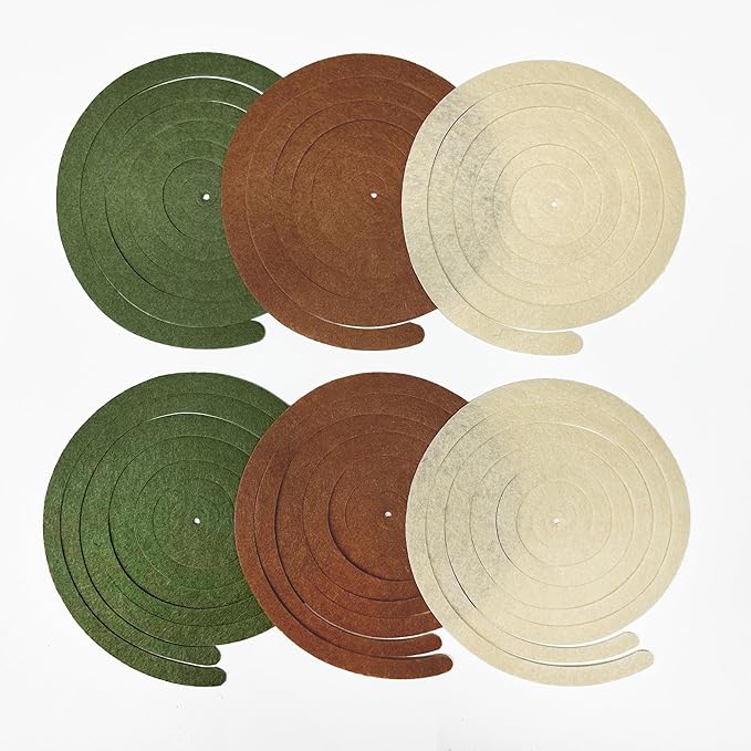 36 Pcs Jungle Hanging Swirl Decorations Sage Green Brown Beige Felt Swirl - Image 3