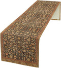 Vintage Boho Floral Table Runner, Rustic Country Farmhouse Orange Yellow Black by Unknown