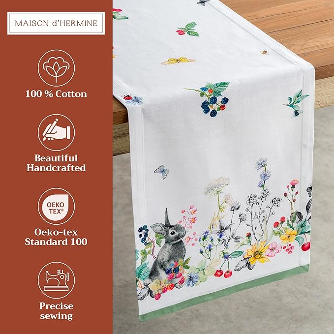 Maison d' Hermine Table Runner 100% Cotton Single Layer Table Runners 108 - Image 2