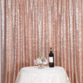 Poise3EHome 5FT x 7FT Rose Gold Sequin Photography Backdrop Curtain by Poise3EHome