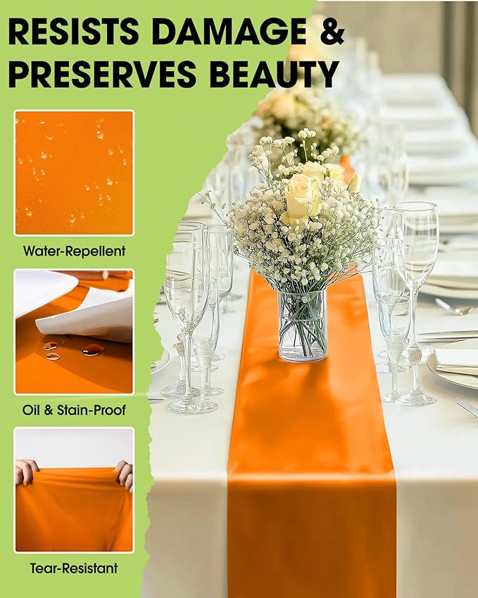 Pureegg Orange Plastic Table Runners - Image 3