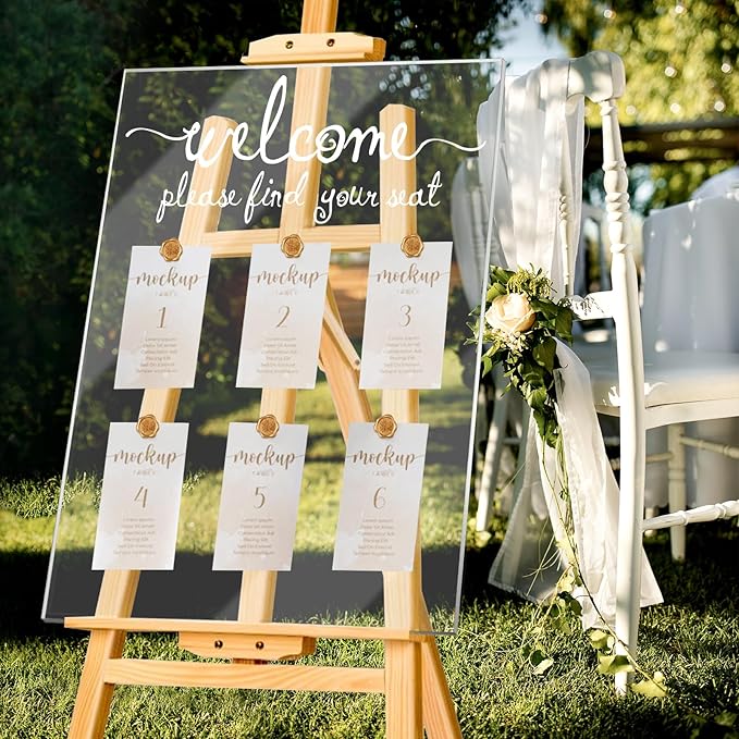24x18 Inch Wedding Seating Chart Board Display by LAIAMER