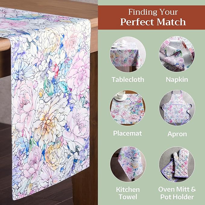 Maison d' Hermine Table Runner 100% Cotton Double Layer Table Runners 108 - Image 5