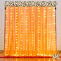 Orange Tulle Backdrop Curtain by Suppromo