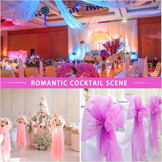 Crystal Organza Tulle Sheer Fabric Backdrop Curtains - Image 3