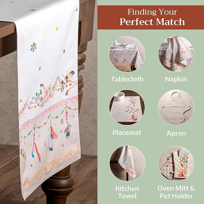 Maison d' Hermine Table Runner 100% Cotton Double Layer Table Runners 108 - Image 5