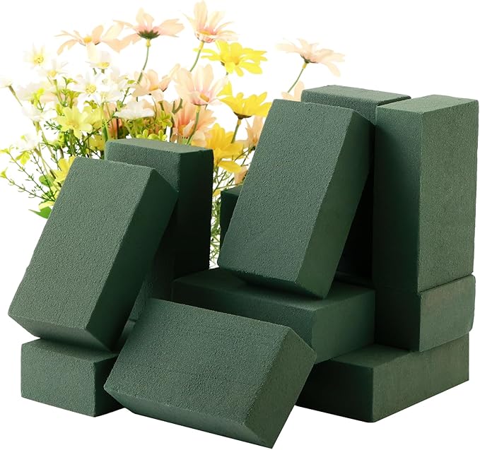 12 Pcs Floral Foam Blocks for Fresh & Artificial Flowers, 5.5" L x 3.1" W x by Aertiavty