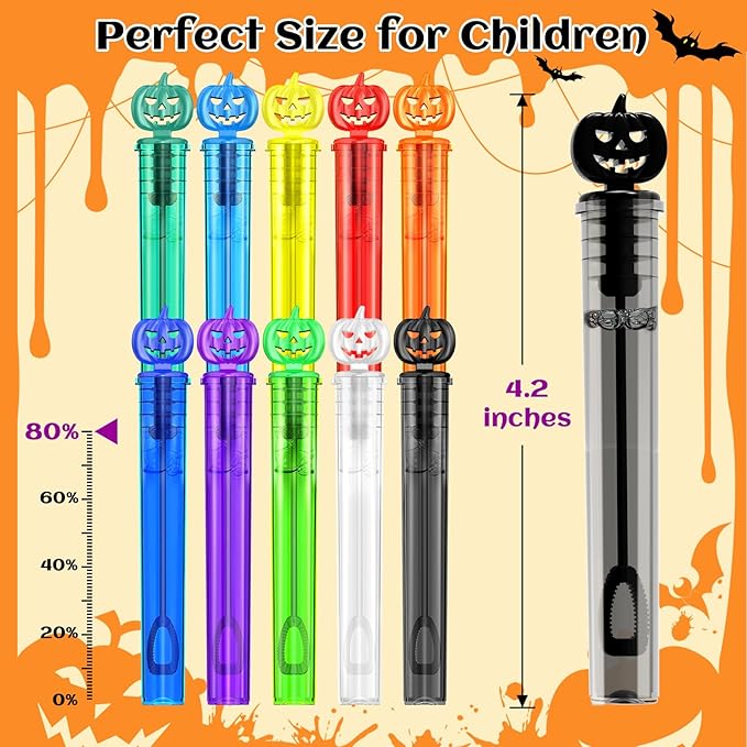 Shemira 200PCS Halloween Bubble Wands, Mini Bubbles Party Favors - Image 2