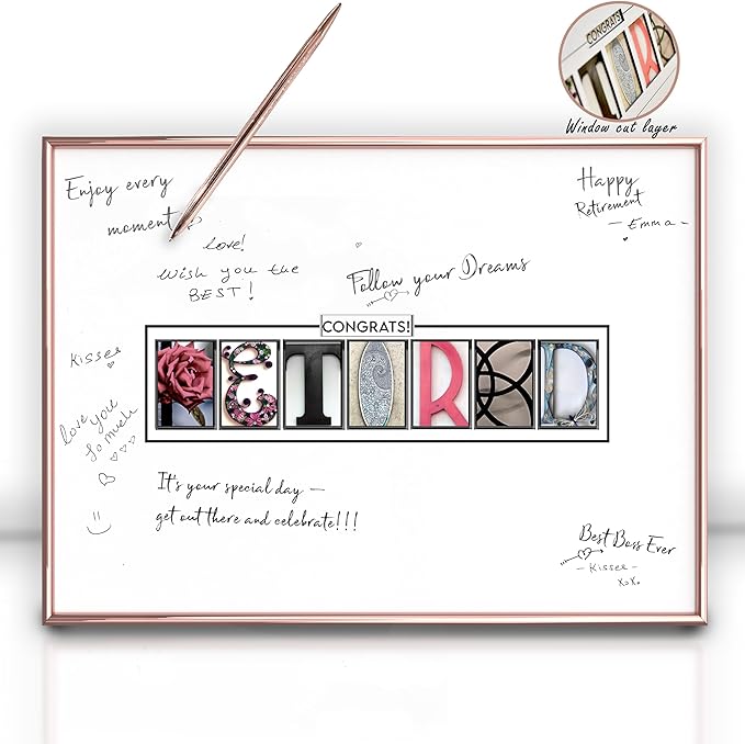 Framed Retirement Decorations Guest Book by DesignedforLifesSpecialMoments