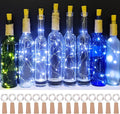 Wine Bottle Lights with Cork 15Pack 10 LED 40 Inches Battery Operated Silver by SmilingTown