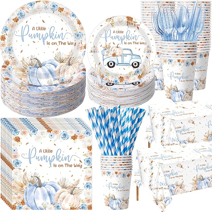 452 Pcs Little Pumpkin Baby Shower Decorations by Potchen