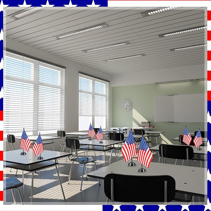 50 Pcs American Desk Flag Set Small USA Flags - Image 7
