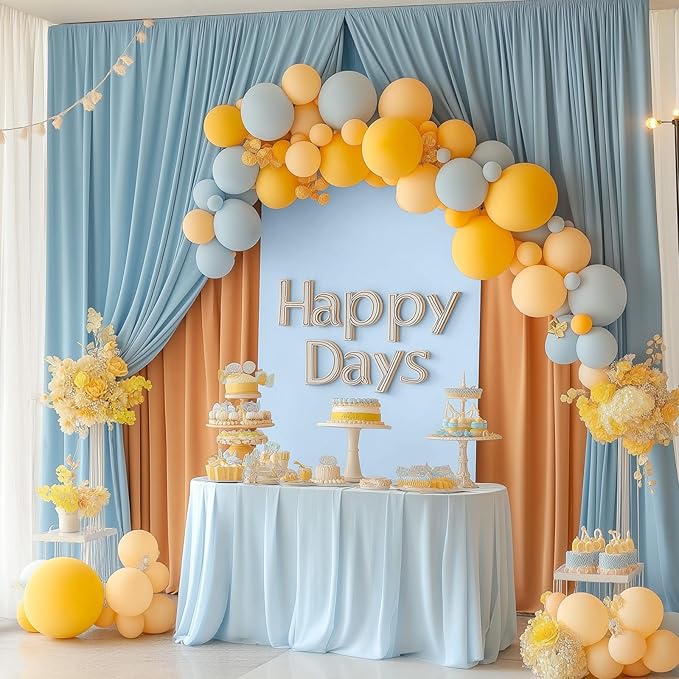 Metal Arch Backdrop Stand and Cover Set, 7.2FT Party Backdrop, Backdrop Stand - Image 5