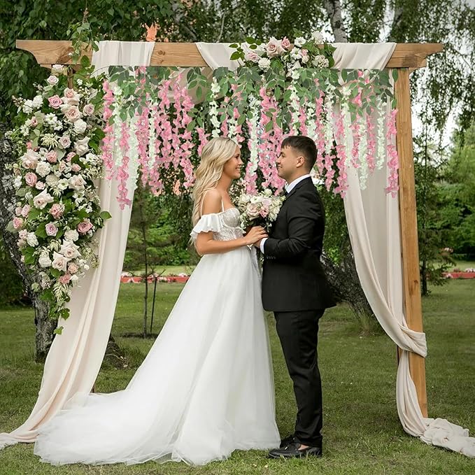 48 Pcs of Wisteria Hanging Flowers, 3.75 Ft Fake Flower Strings, Artificial - Image 6