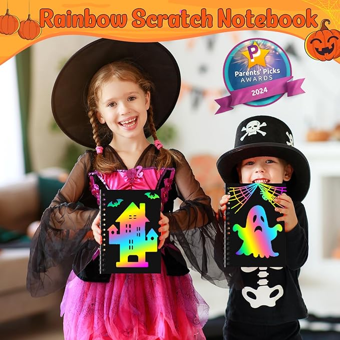ZMLM Rainbow Scratch Party Favors Kids: Birthday Gifts Toy Bulk Scratch Art - Image 5