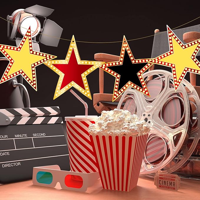 Geosar 150 Pcs Movie Star Cardboard Red Carpet Awards Night Cutouts Confetti - Image 4