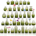 Set of 40 Glass Bud Vases, Small Green Glass Vases in Bulk, Mini Vintage by Fivenl