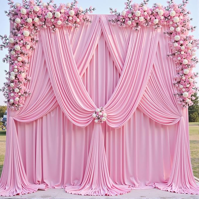30ftx10ft Pink Backdrop Curtains - Image 5