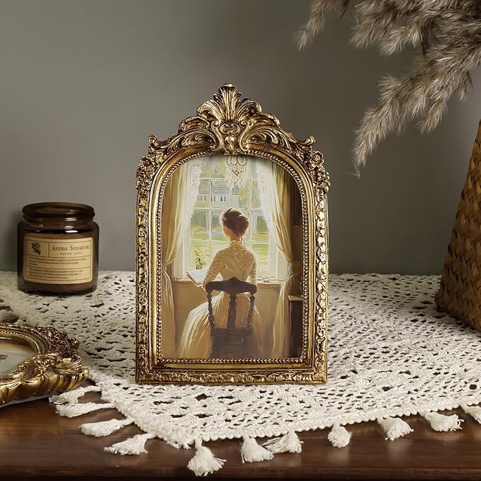Cuspin Vintage 4x6 Picture Frame, Antique Arched Photo Frame - Image 7