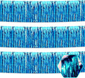 3 Pack 10 Long Lake Blue Metallic Foil Fringe Garland Wall Hanging Tassle Banner by Ferwzsr