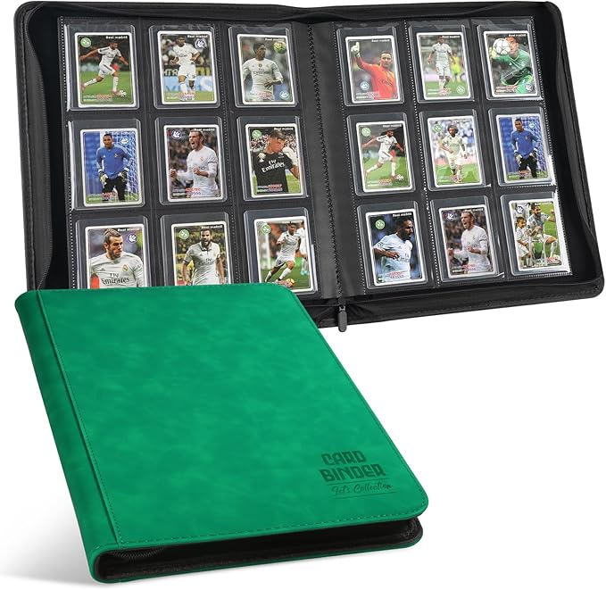 Toploader Binder with 9-Pocket Pages, Holds 288 "3×4" Rigid Toploader Hard Cases by Arkeiliy