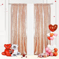 Eternal Beauty Sequin Backdrop Curtains, 2x8 Ft-2 Panels Rose Gold Back Drop by EternalBeauty